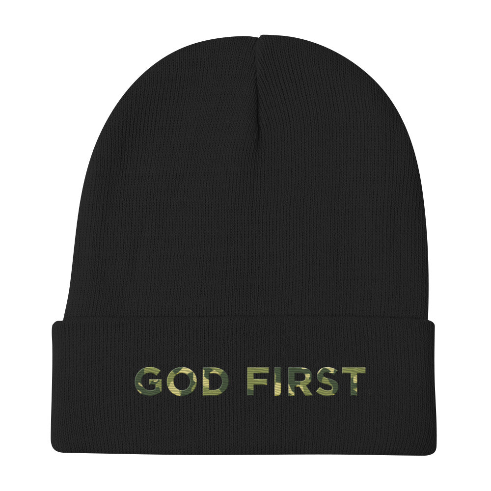 God First Embroidered Beanie