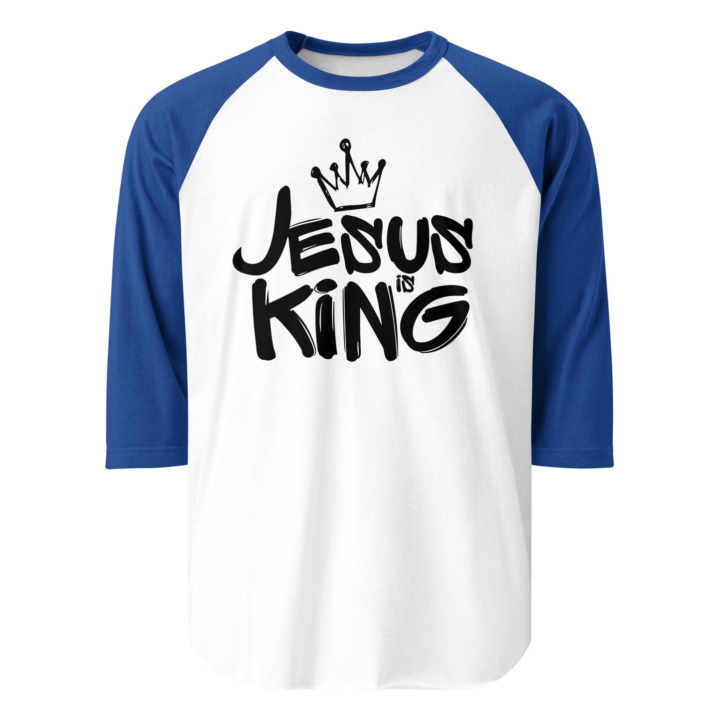 Jesus is King 3/4 sleeve raglan shirt